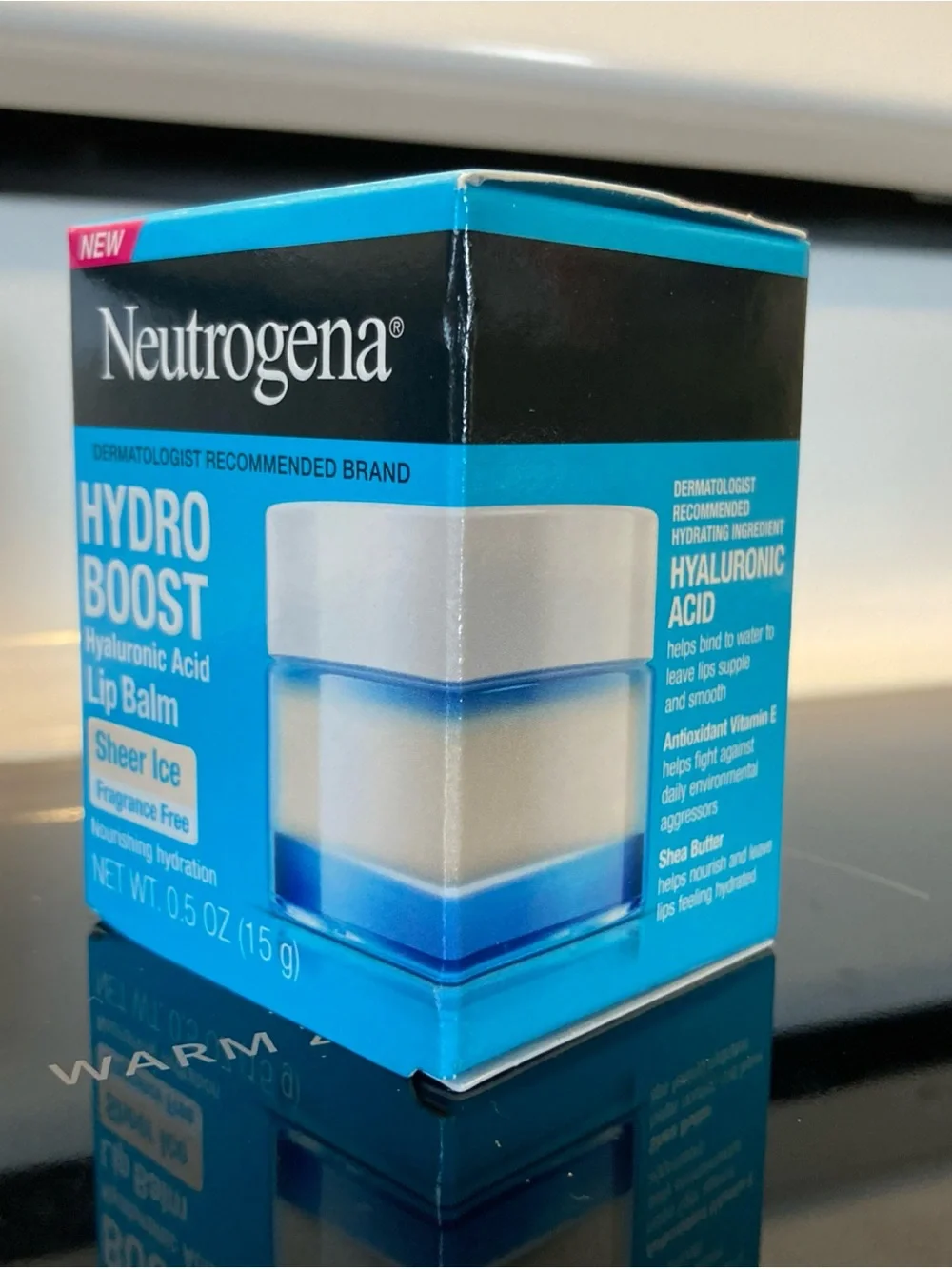Neutrogena Hydro Boost Lip Balm Sheer Ice New in Box .5 oz Fragrance Free